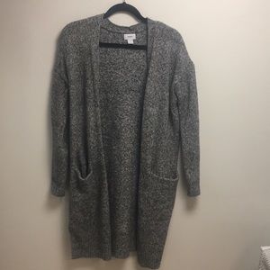 Speckled Gray Long Cardigan